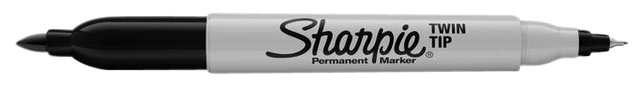 Sharpie Twin Tip permanente marker Zwart Fijne/ultra fijne punt 