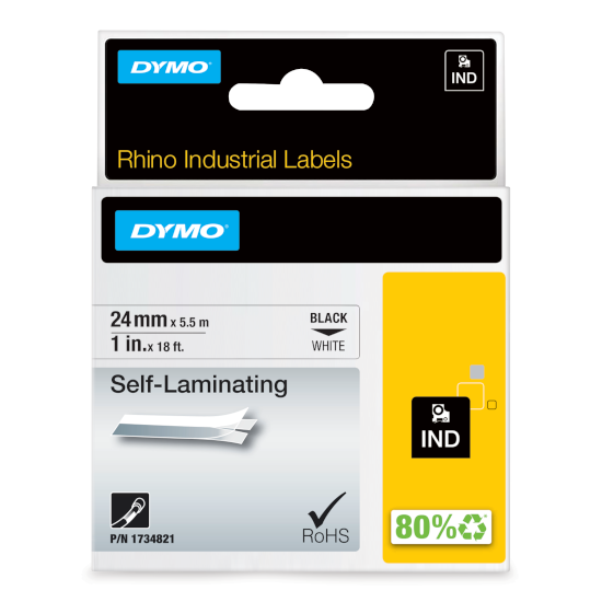 Dymo 1734821 RHINO Zelf Laminerende tape 24mm verpakking