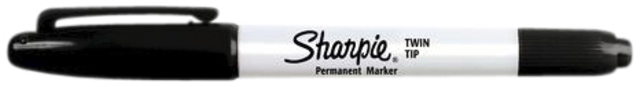 Sharpie Twin Tip permanente marker Zwart Fijne/ultra fijne punt 