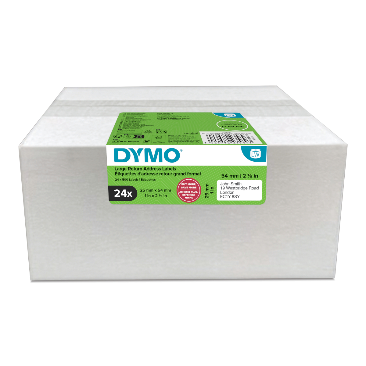 Dymo 2223589 25x54 mm Multi pack 24 rollen