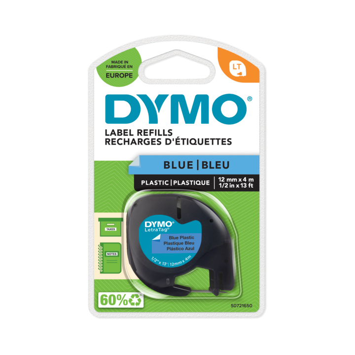 Dymo LetraTag tape blue