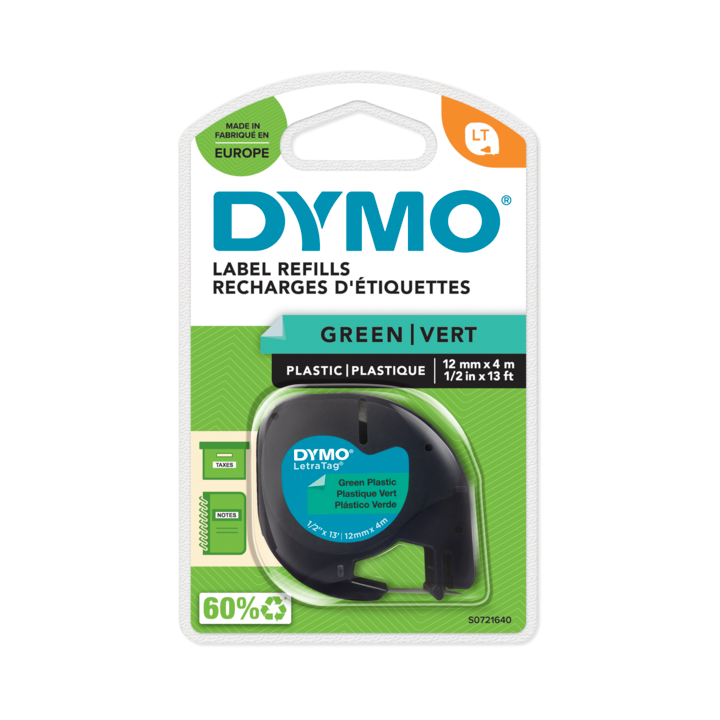 Dymo LetraTag tape green