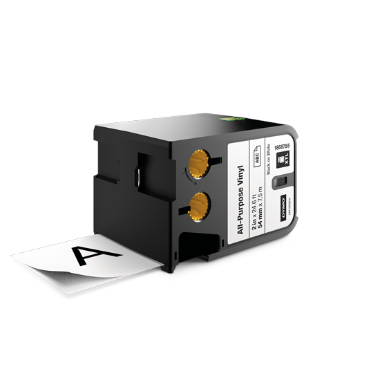 DYMO 1868755 XTL universele vinyl tape 54mm zwart op wit DYMO 1868755 XTL universele vinyl tape 54mm zwart op wit