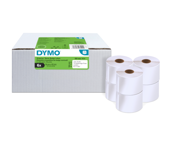 Dymo 2093092 6-pack LW etiket 54x101mm wit papier