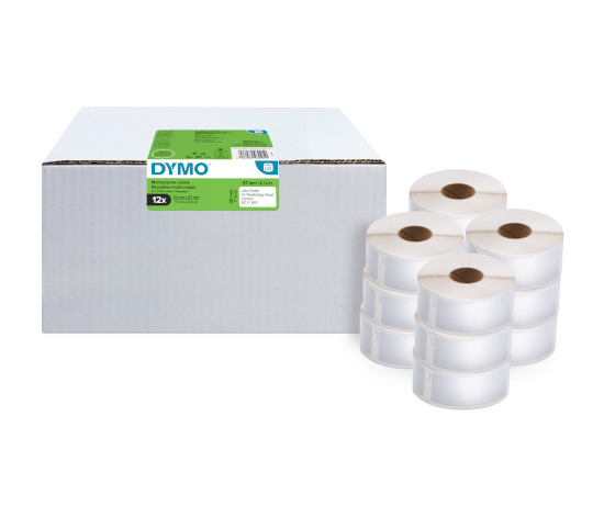 Dymo 2093095 12-pack etiketten 32x57mm wit papier, verwijderbaar