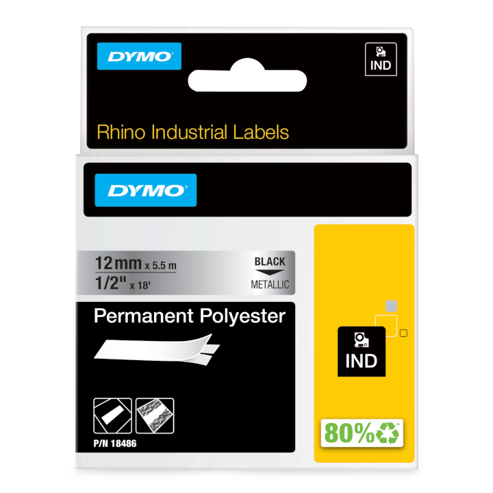 Rhino 18486 12mm Permanent Polyester